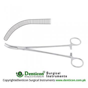 Wertheim Hysterectomy Forcep Curved Stainless Steel, 26 cm - 10 1/4"